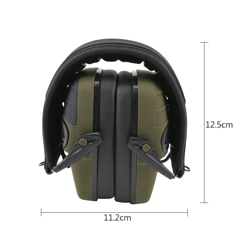 Bästa Airsoft Tactical Headset Anti-Noise Sound Amplification Hörlurar ELEKTRONISKA Hörselskydd Öron Muffar för jaktskytte