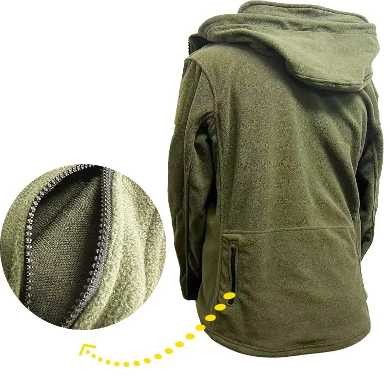 Men's military top fleece jacket