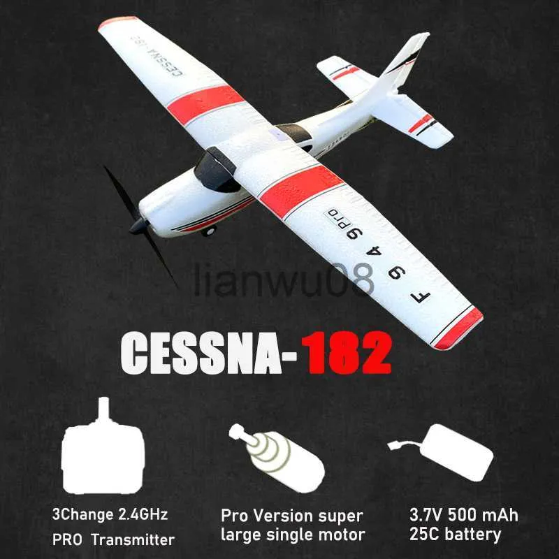 Animaux électriques / RC Parkten WLtoys F949 24G 3CH Cessna 182 Micro RC Avion BNF sans émetteur Drone extérieur Jouet pour enfants de 14 ans Cadeau x0828