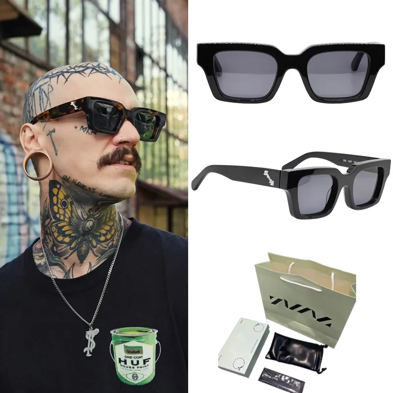 008 Polarized Designer Sunglasses for Men Women Mens Cool Hot Fashion  Classic Thick Plate Black White Frame Eyewear Man Sun Glasses UV400 with