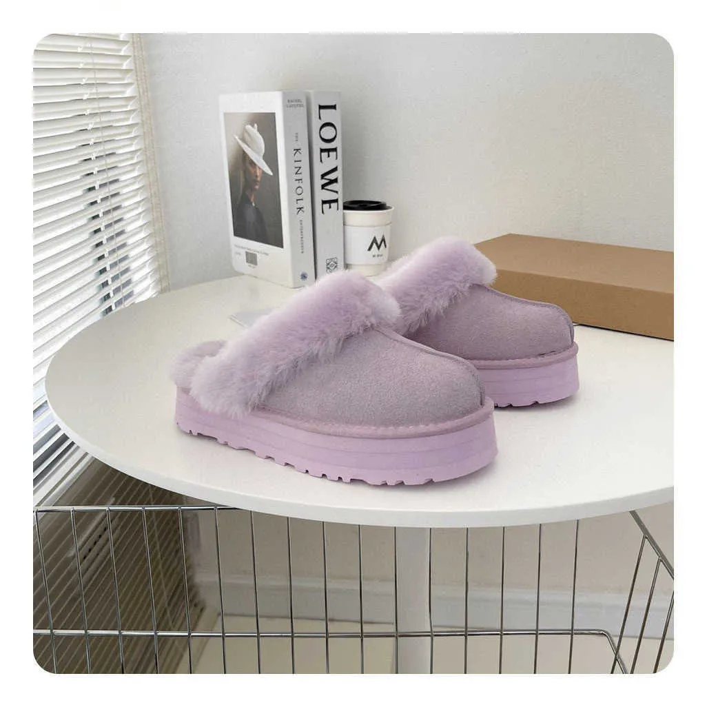 2023 Slippers Winter Warm Real Rabbit Fur Slippers Pointed Toe Elegant 2020 Women's Autumn New Furry Slides Flip Flops Office Work Shose