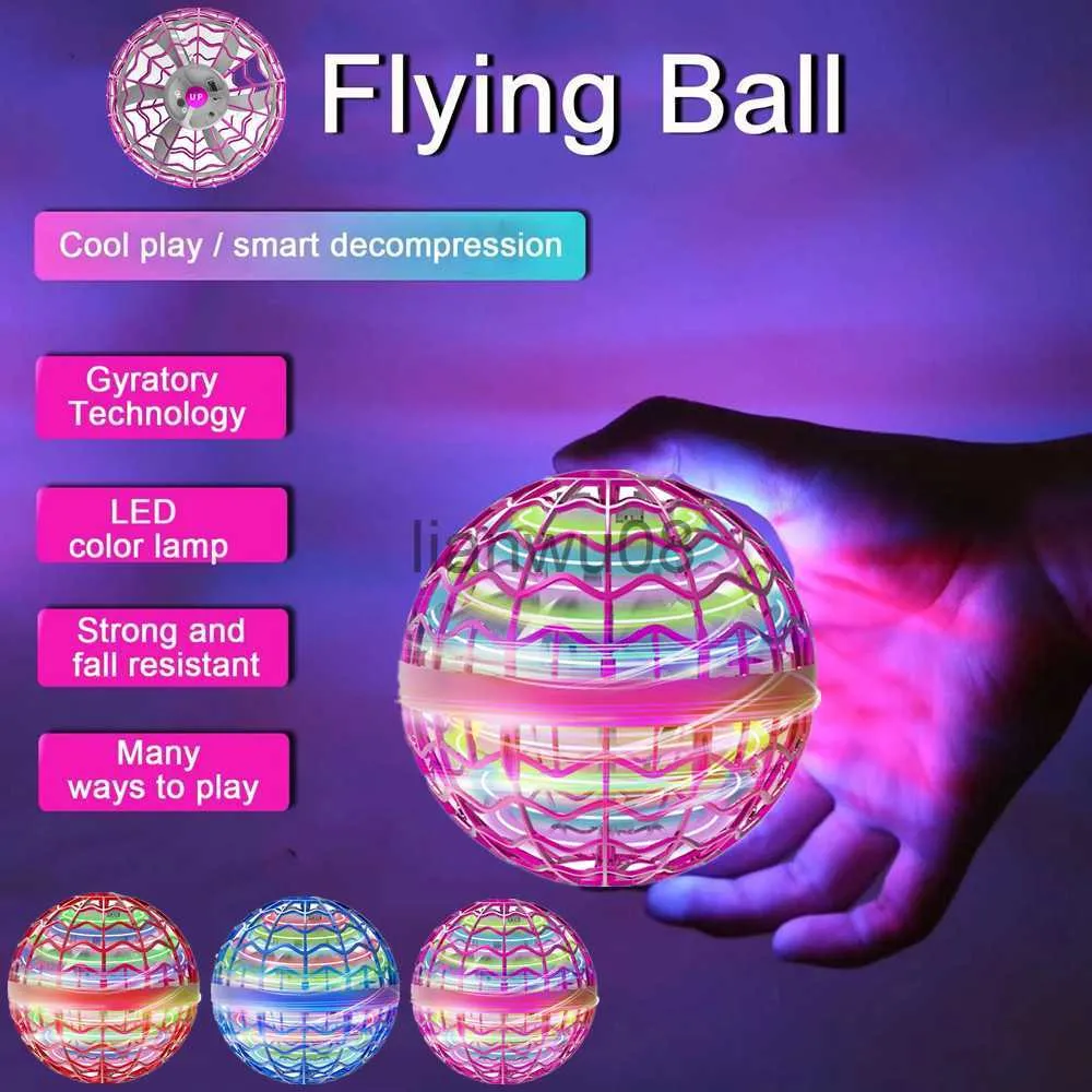 Elektrisch/RC Dieren Originele Authentieke Vliegende Bal Spinner Boomerang Magie en LED-verlichting Zwevende helikopter Speelgoed Jongens en meisjes Kerstcadeau x0828