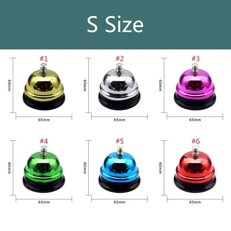 65/85mm Kitchen Tools Call Bell Desk Christmas Hotel Counter Reception Bells S/M Dining Table Summoning Bell XD29967