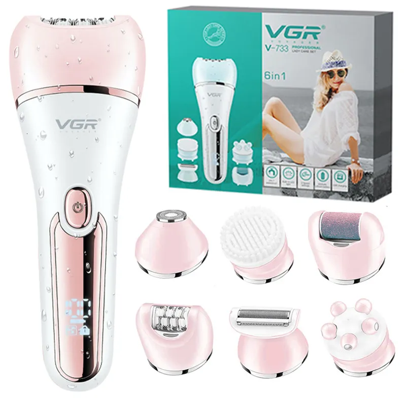 Depilador elétrico vgr feminino barbeador perna corpo depilação lábio queixo depilatório senhora biquíni trimmer removedor 230828