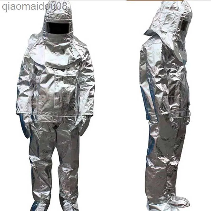 Защитная одежда Высококачественная теплостойкость 500 градусов теплостойким радиационным алюминизированным костюмом огнеупорная одежда Униформа HKD230827