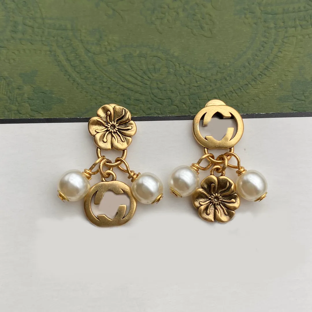 Luxury Jewelry Stud Earrings Pearl earrings Flower Earrings Jewelry