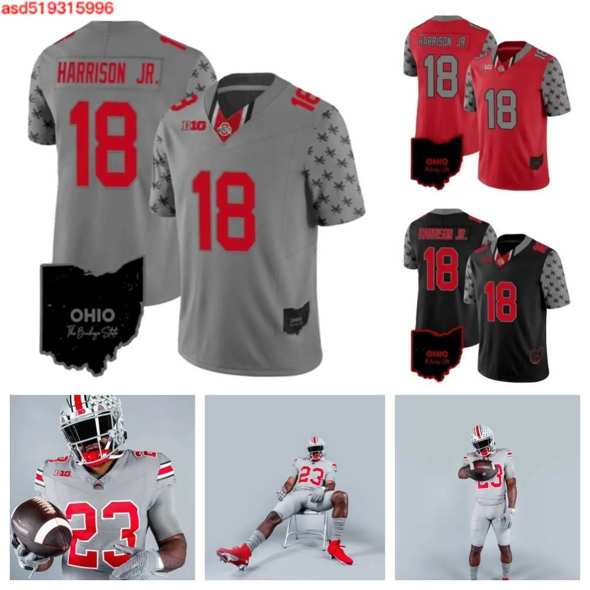 2023 Ohio State Buckeyes Football 7 Kyion Grayes 28 Reid Carrico 18 Marvin Harrison Jr. 9 Jayden Ballard 51 Luke Montgomery 36 Gabe