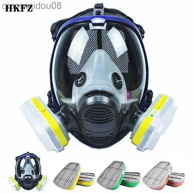 Indumenti protettivi Respiratore chimico Maschera antigas rivestimento antiparassitario spray industriale in silicone integrale adatto per filtro MMM 6001 Maschera antigas HKD230826