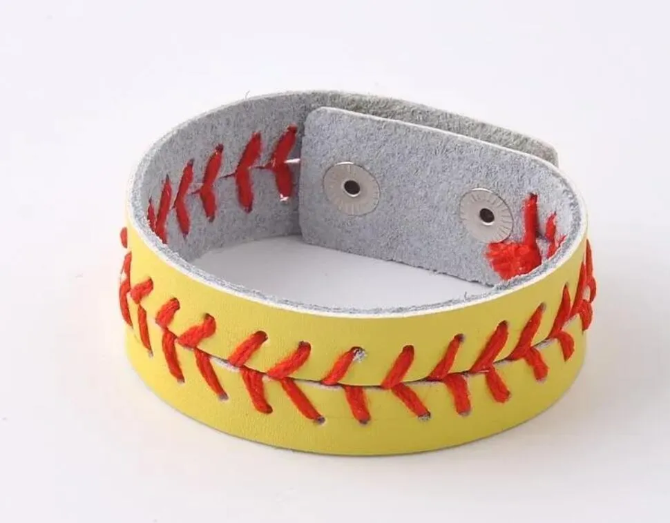 Softball Bag Baseball Bracelet, Adjustable Baseball Jewelry For