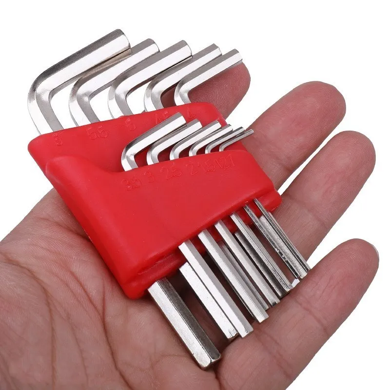 11 Pcs Allen Wrench Metric Wrench Inch Wrench L Wrench Size Allen Key Short Arm Tool Set Easy To Carry In The Pocket