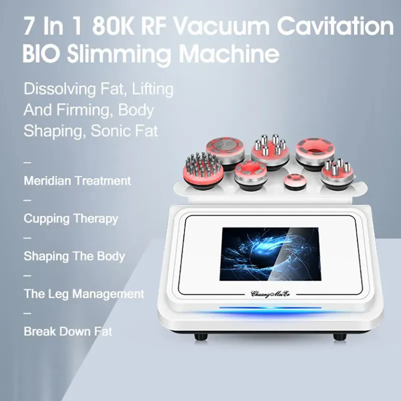 7 в 1 40K RF Ultrasonic Beauty Instrument прибор красоты для красоты красоты салон оборудование Усиление потери утрачивания веса целлюлит