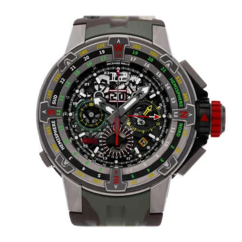 Relógio automático masculino relógios de pulso relógios esportivos suíços Rm60 Flyback 50mm pulseira de titânio Rm60-01 XGR93