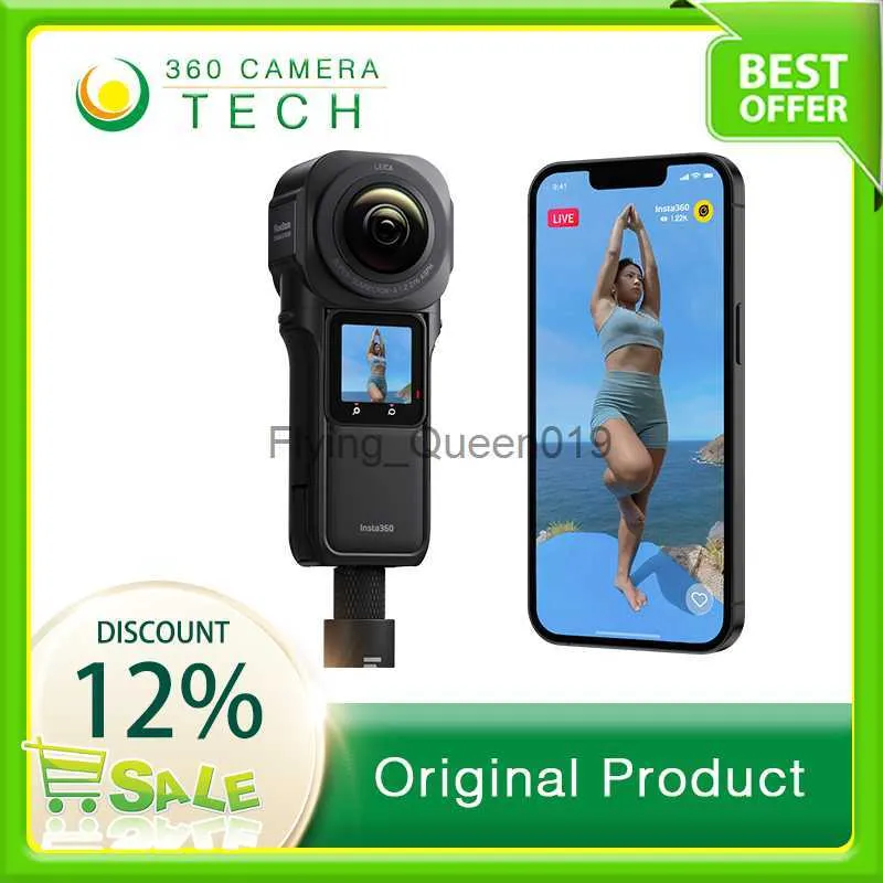 Insta360 ONE RS 1-inch 360-camera 1350mAh Verbluffende 6K-video 21MP Foto Panoramisch IPX3 Waterbestendig Anti-Shake Leica Ai-camera HKD230828