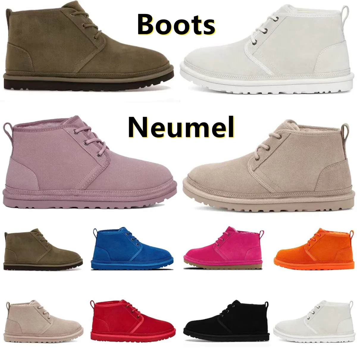 2023 Designer Neumel Mini Snow Platform Boots Tazz Tasman Ankle Boot Shoes Short Fashion Chesut Triple Black White Berry Winter