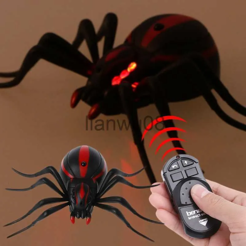 Electric/RC Animals Remote Control Realistic Fake Spider RC Prank Insect Scary Trick Toy X0828