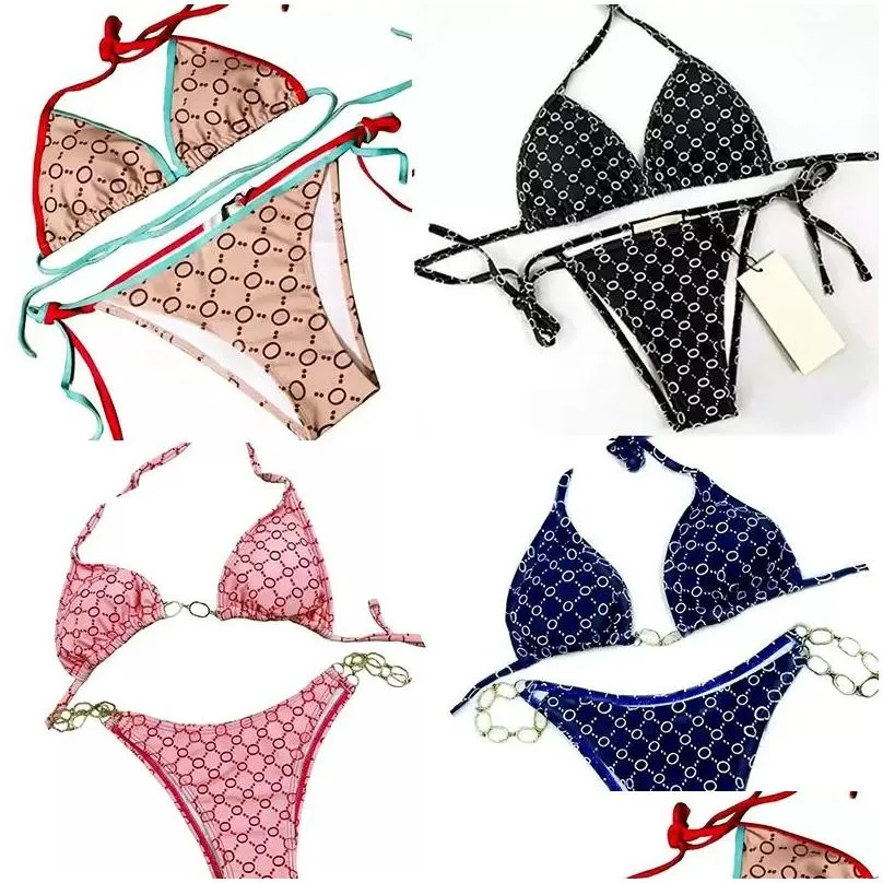 Women's Plus Size Swimwear Mulheres Bikini Swimsuit Set Y Designer Biquinis Ternos de banho Beach Wear Natação Womans Biki Womens Swims Deixe DHPG8