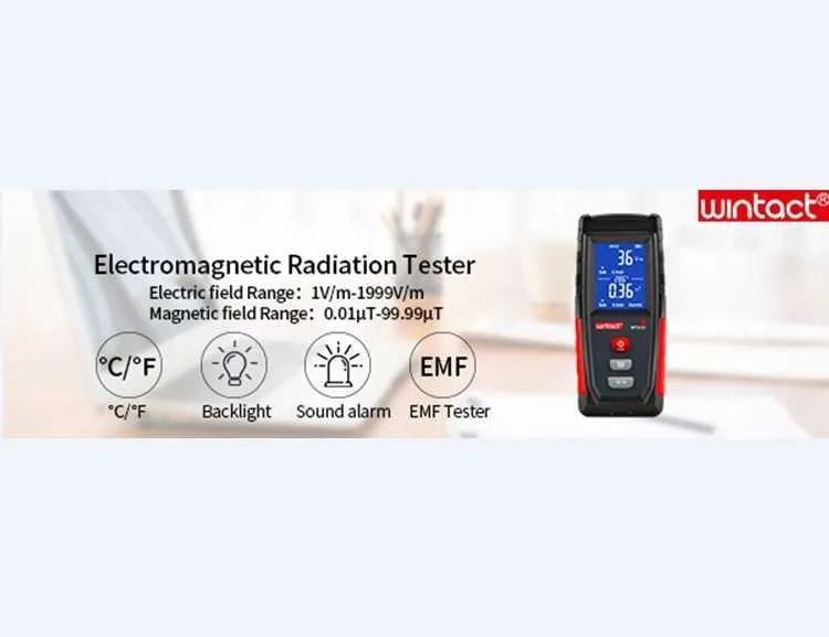 Detector de radiación electromagnética, probador de intensidad de campo  eléctrico, medidor de prueba de intensidad de