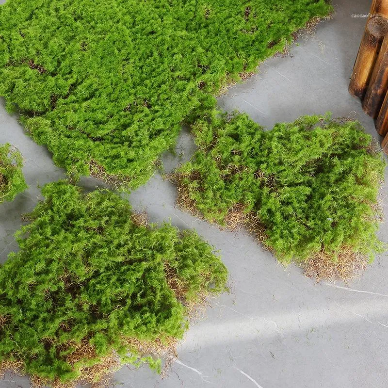 Decorative Flowers Diy Home Lawn Mini Garden Micro Landscape Decoration Simulation Artificial Moss Grass Block Fake Turf Mat Wall Green