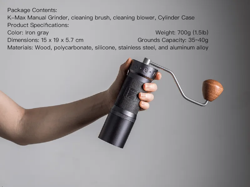 1zpresso KMax Expobar Coffee Grinder Manual 48mm Burr Pourover 