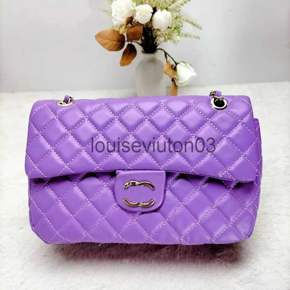 Designer Channel CC Sac Sacs à main Beach Bandoulière Le fourre-tout Sac à bandoulière Luxurys Marques de mode Homme Femme Violet Cuir Messenger Flap Sac de maquillage