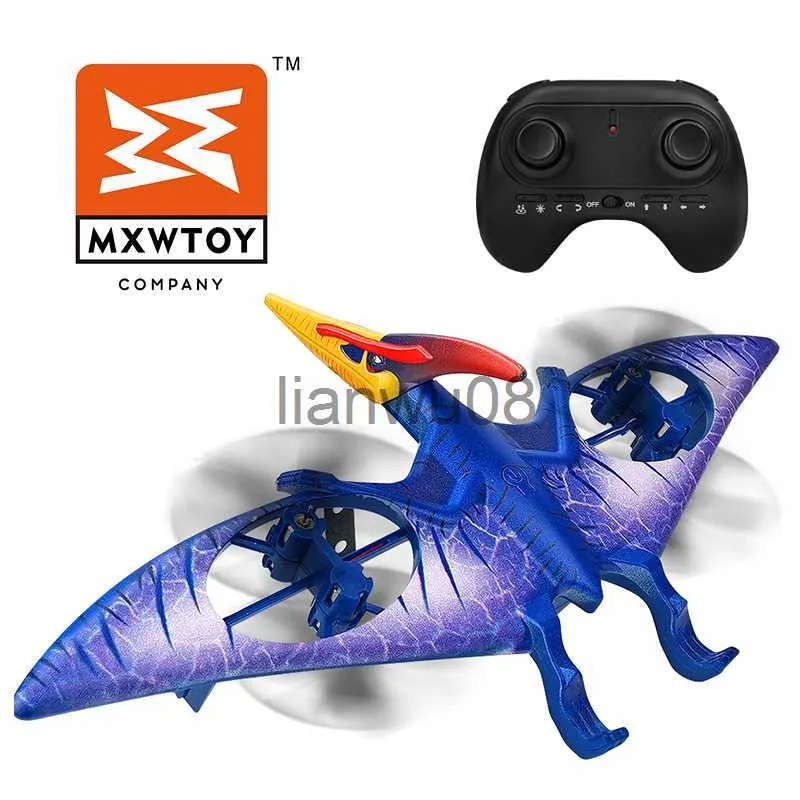 Animaux électriques / RC MXW Nouveau mini drone dinosaure avion télécommandé 24G hélicoptère radiocommandé ptérosaure drone RC avion jouet volant pour enfants x0828