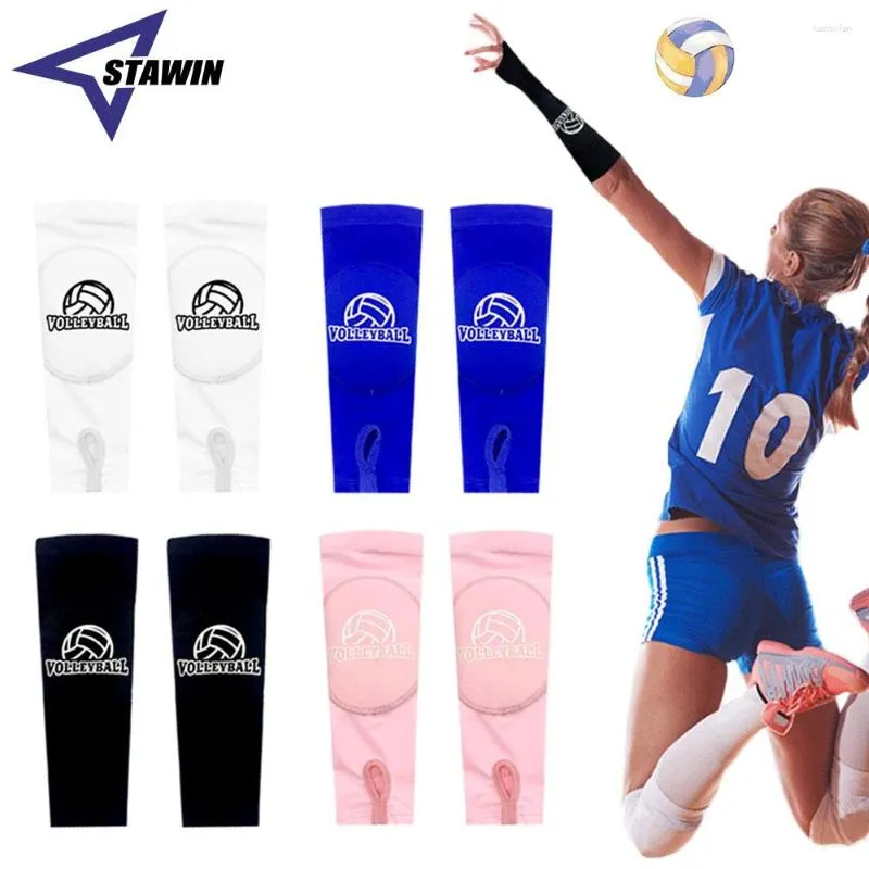 Knee Pads 1Pair Volleyball Arm Sleeves Passing Hitting Forearm With Protection And Thumb Hole Padded Wrist