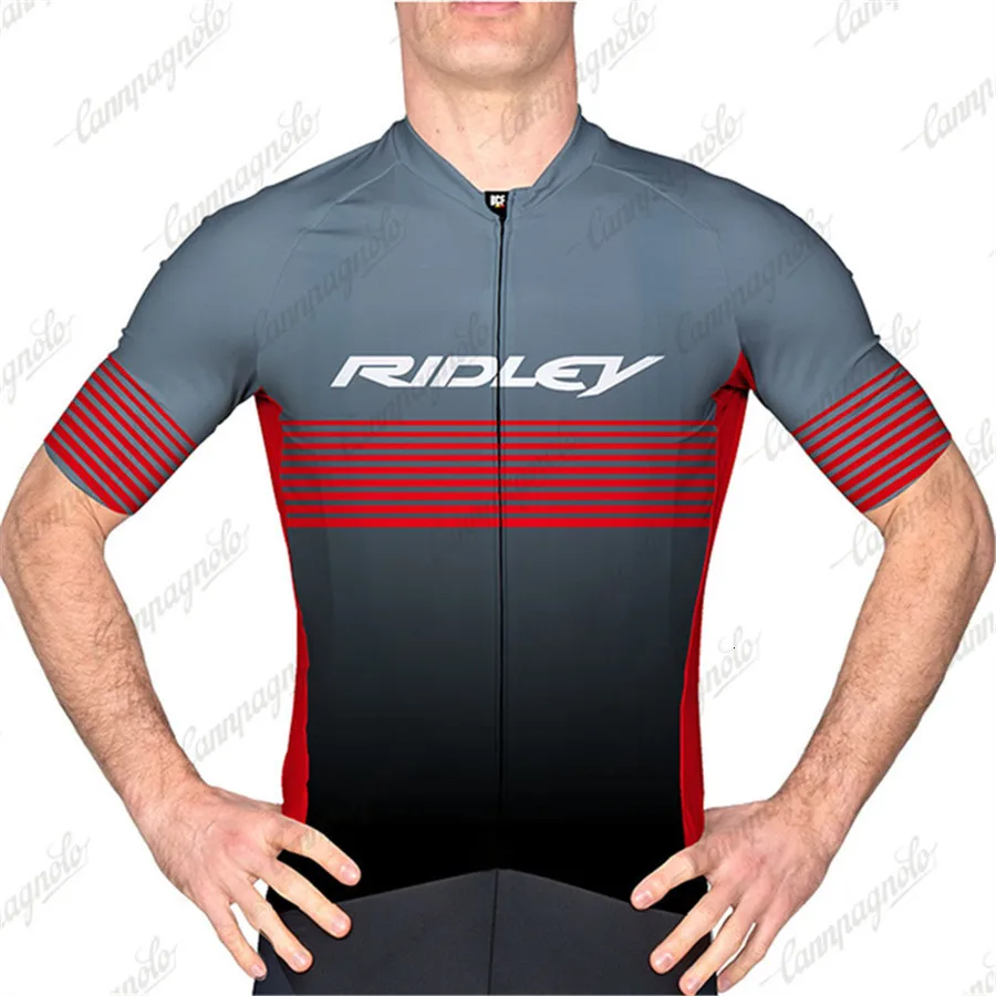 Koszulki rowerowe Topy Ridley Cycling Jersey Men Summer Short Sleeve koszulki rowerowe Rowerowe oddychanie ropa ciclismo maillot mtb rower szorty 230828