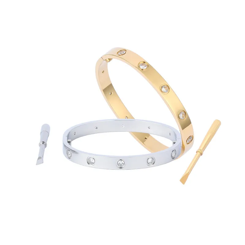 designer bracelet love bangle designer bracelet Fashion Unisex Cuff Bracelets 316L Stainless Steel Plated 18K Gold Jewelry Party Mens Womens Luxury Bracelet