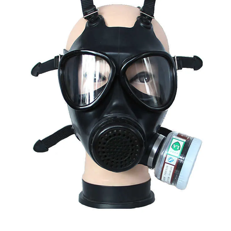 Masque à Gaz Demi-visage 10-en-1 Avec Respirateur Et Valve – Bleu Taille M