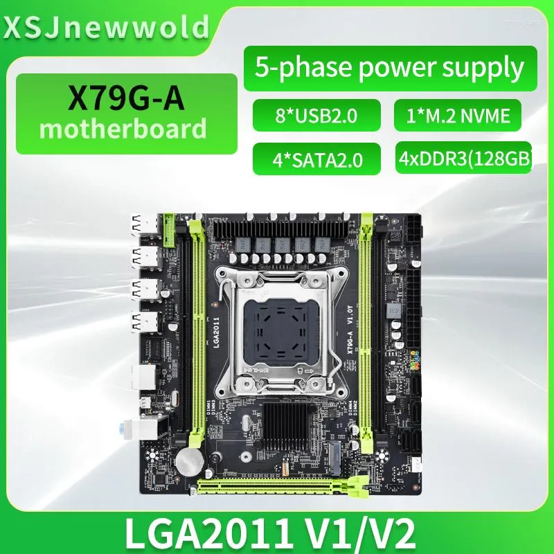 Cartes mères Jingsha X79G-A Carte mère DDR3 Dual Channels LGA2011 NVME M.2 SATA 3.0 Xeon Kit