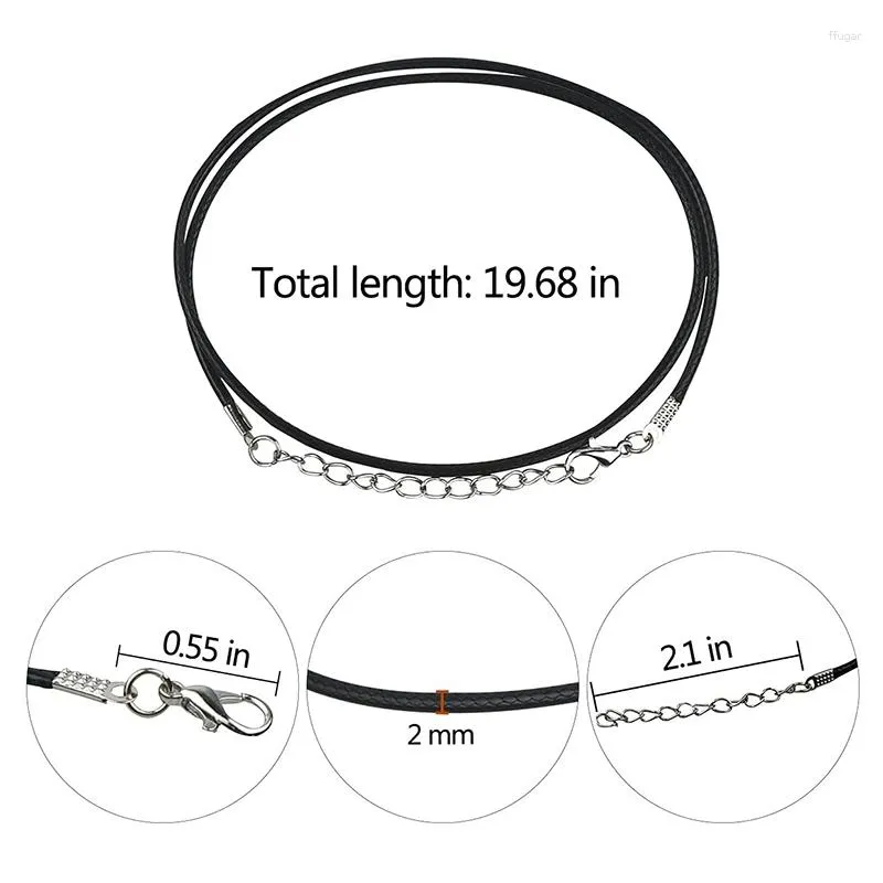 Black waxed 2024 necklace cord