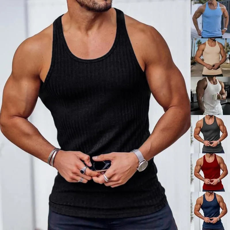 Débardeurs pour hommes Hommes 2023 Été Plus Taille Muscle Vêtements Casual Sans manches Fitness Gilet Bodybuilding