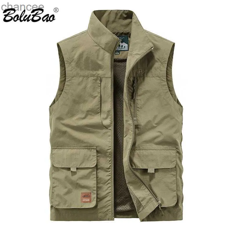 BOLUBAO Men Vests Mens Sleeveless Vest Spring Summer Travels Vest Outdoors Plus Size Vest Photography Men's Clothing HKD230828