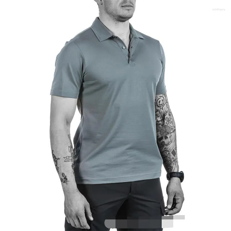 Erkek Tişörtleri Kısa kollu T-Shirt 2023 Yaz Yakası Hızlı Kurutucu Polo Açık Slim Fit Spor Gömlek