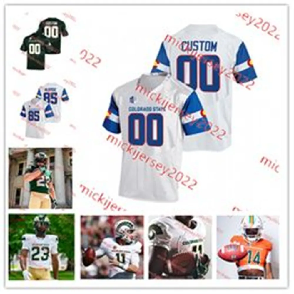 Dylan Goffney Colorado State Rams Football Jersey 39 DeAndre Gill Jr. 5 Dallin Holker 53 Whitefield Powell 97 Matt Thomas CUS Maillots cousus sur mesure pour hommes jeunes