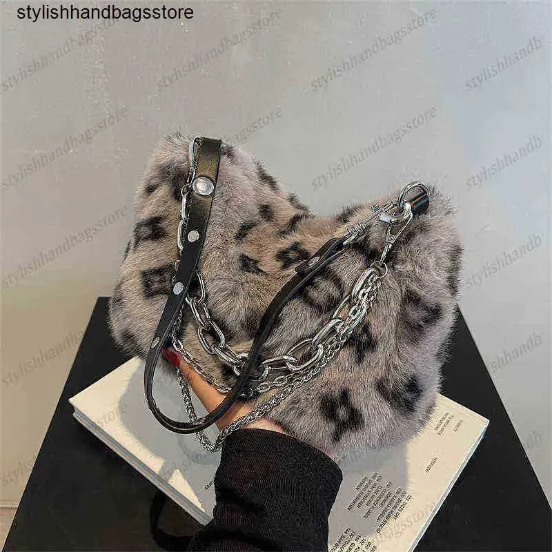 Yeni kış sıcak peluş omuz çantası kadın lüks tasarımcı kabarık sahte sahte kürk crossbody çantaları kadınlar için zincir çanta ve cüzdanlar h1215