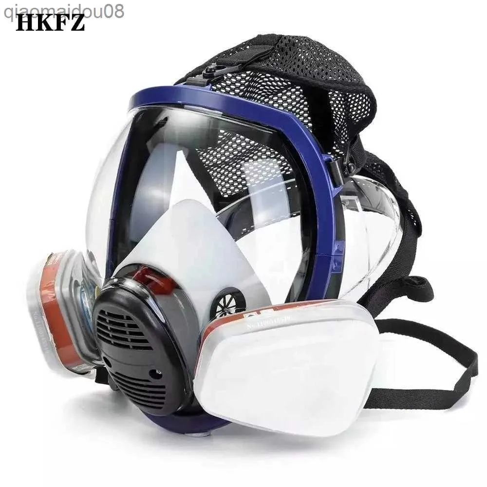 Clothing Chemical Protective mask 6800 gas mask dust respirator paint insecticide sprayer silicone full face filterGas mask for laboratory welding HKD230828