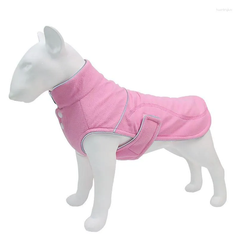 Vestuário para cães Pet Jaqueta Inverno Colete Zipper Casaco Queda Polar Fleece Grande Roupas Oxford Faixa Reflexiva Pano À Prova D 'Água Quente