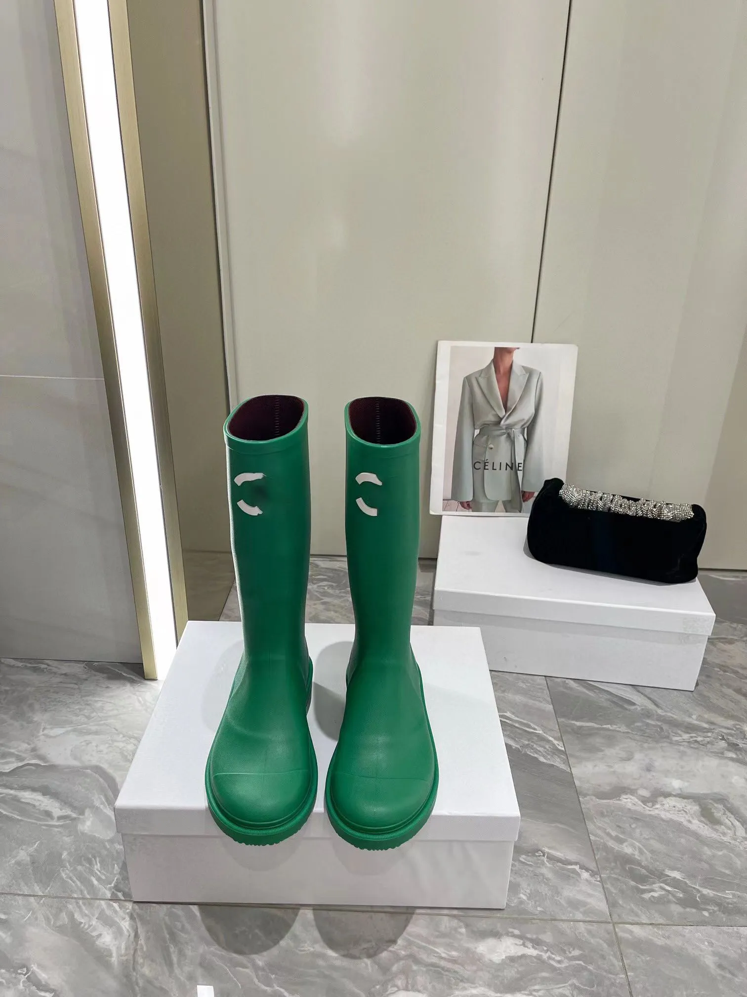 Hunter boots top hyper green
