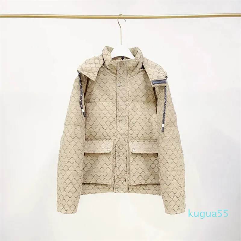 2023 Men Woman Puffer Jacket Down Winter Cotton Coats High Street Casual Thicken Detachable Hat Outerwear Badge Decoration Warm Outdoor Sports Thick Couple Jacket From 64 65 DHgate