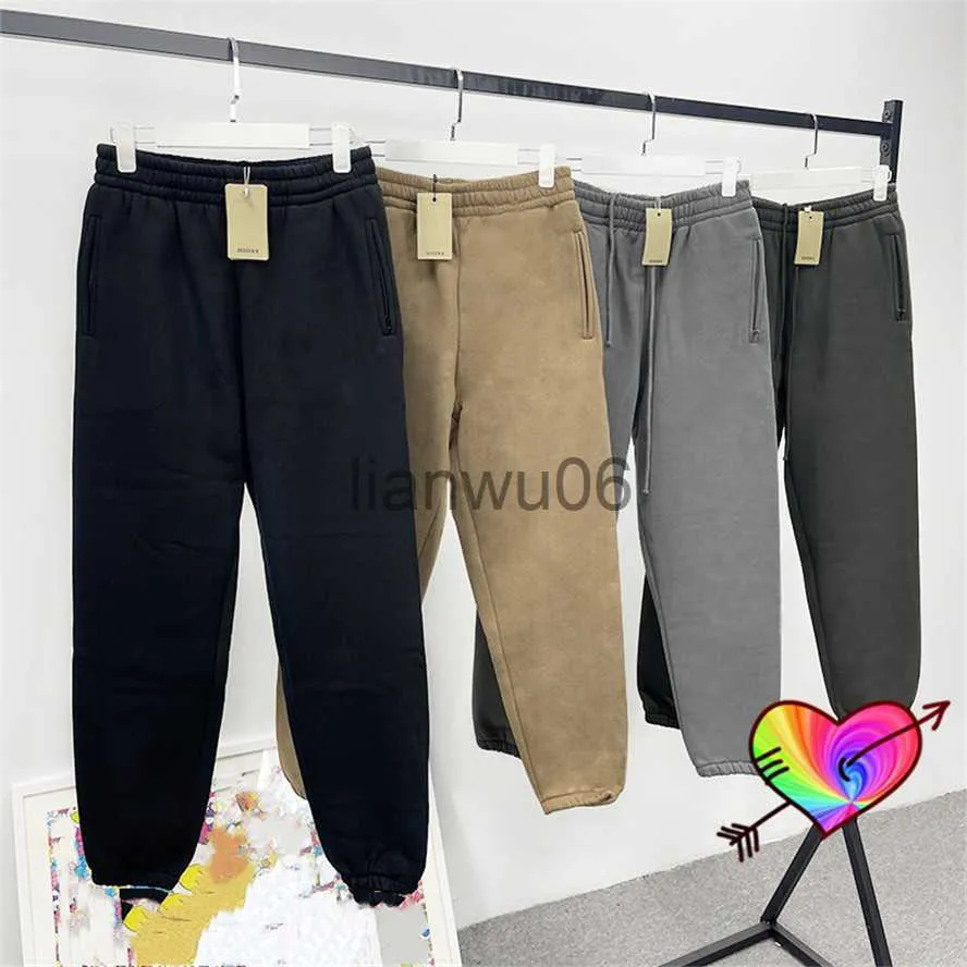 Men's Pants Long Drawstring Season 6 Pants 2022 Men Women Blank Pants Terry Cotton Hip Hop Solid Ye Sweatpants J230829