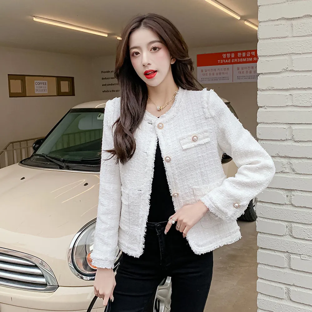 DHgate.com:Elegant Tweed Jacket: Womens Short Wool Blend