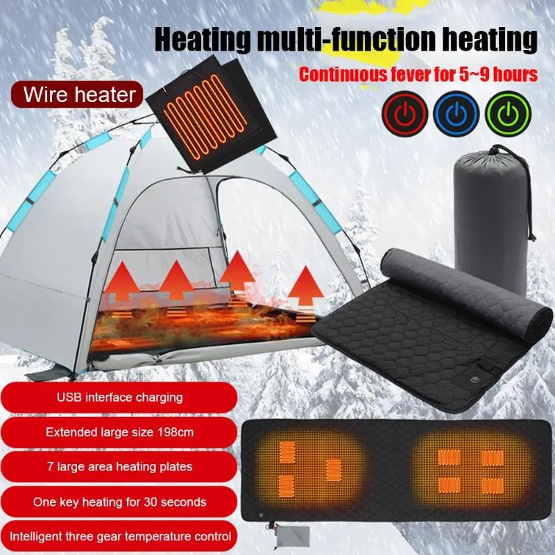 Teppiche Winter USB Heizdecke Camping Schlafmatratze 3 Stufige Einstellbare  Isolierung Heizkissen Für Outdoor Wandern Von 34,45 €