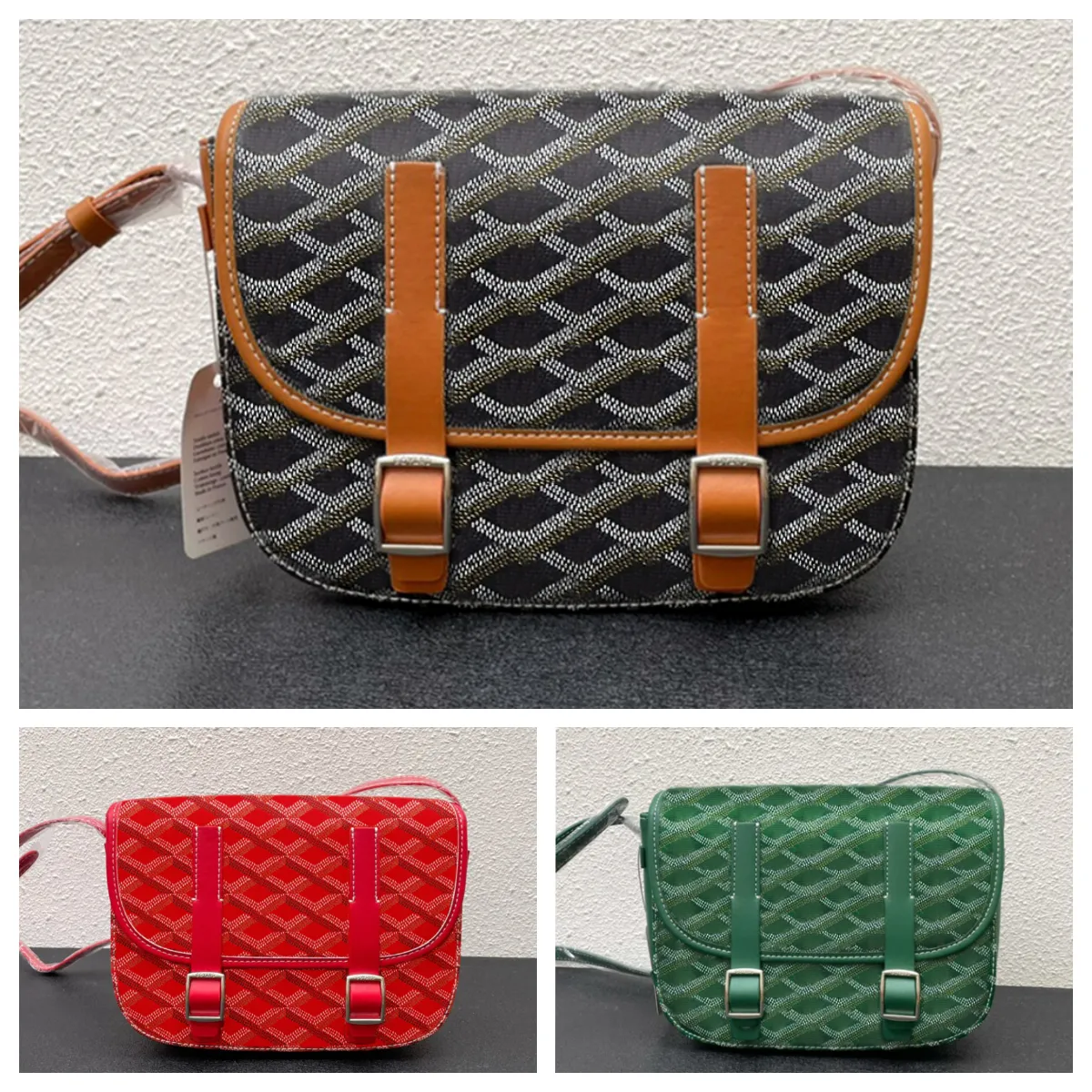 Sıradan Tasarımcı Erkek Kadınlar Yard Saddle Bag 7a Üst düzey Messenger Crossbody Klasik Zarf Moda Çanta Omuz Git Bahçe Çantası