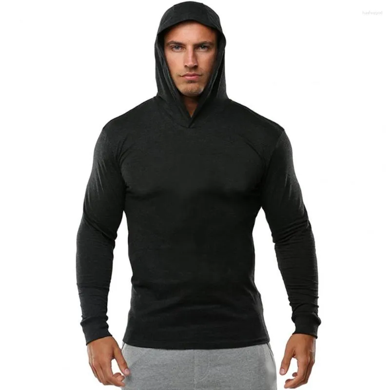 Herenhoodies Heren Effen kleur Hoodie Katoen Sportkleding Ademend Zacht Voor Casual Fitnesskleding Slim Fit Herfst