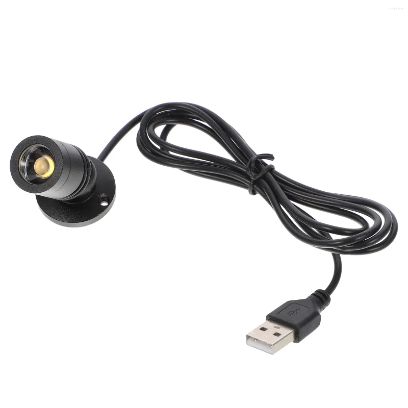 Lampa ścienna USB Mały biżuteria biżuterii pod szafką mini światła zasilane USB wewnętrzną aluminium aluminium Downlights