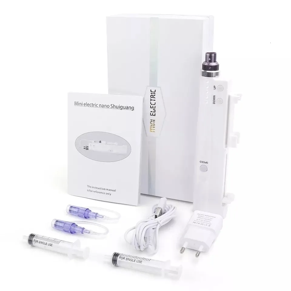 フェイスケアデバイスHydra Injector Derma Pen Nano Water Mesotherapy MicroNeedle DR MESOGUN注入治療機230828