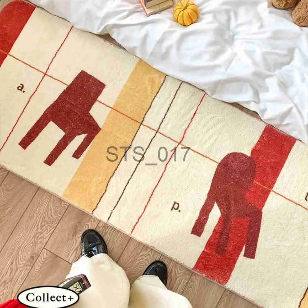 Carpets Bedside Carpet In Bedroom Lovely Home Decoration Thick Blanket Warm Living Room Rug Lounge Coffee Table Doormat Customized x0829