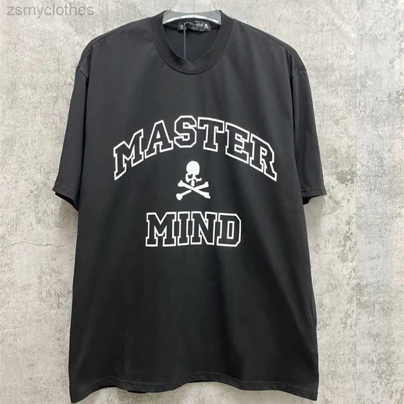 Herr t-shirts god kvalitet pufftryck mastermind värld mode t shirt män överdimensionerade casual kvinnor tear tungt tyg t-shirts män kläder