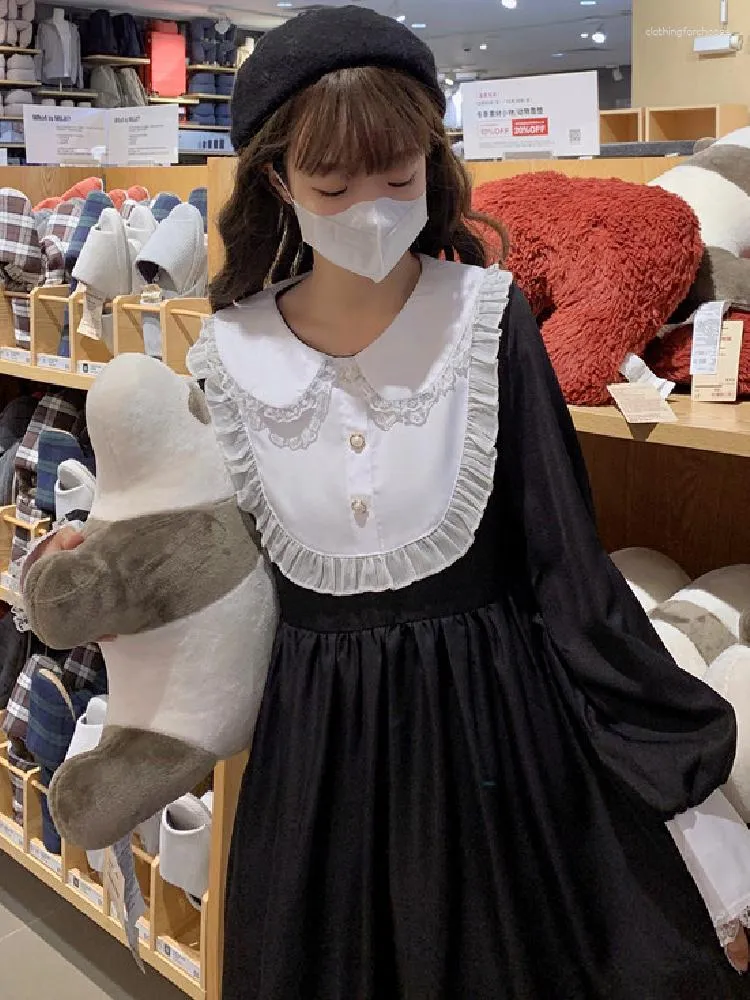 Japanese Princess Chiffon Korean Dress For Women With Sailor Collar Cascading Ruffle And Long Sleeves For Women Perfect For Spring Casual Wear From Clothingforchoose 25.19 In Bulk DHgate.Com